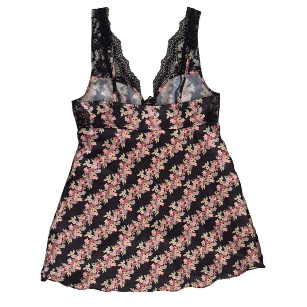 New Intimately Free People Chemise Women's Sz Medium Black Lace Floral Print $98 - Picture 3 of 16